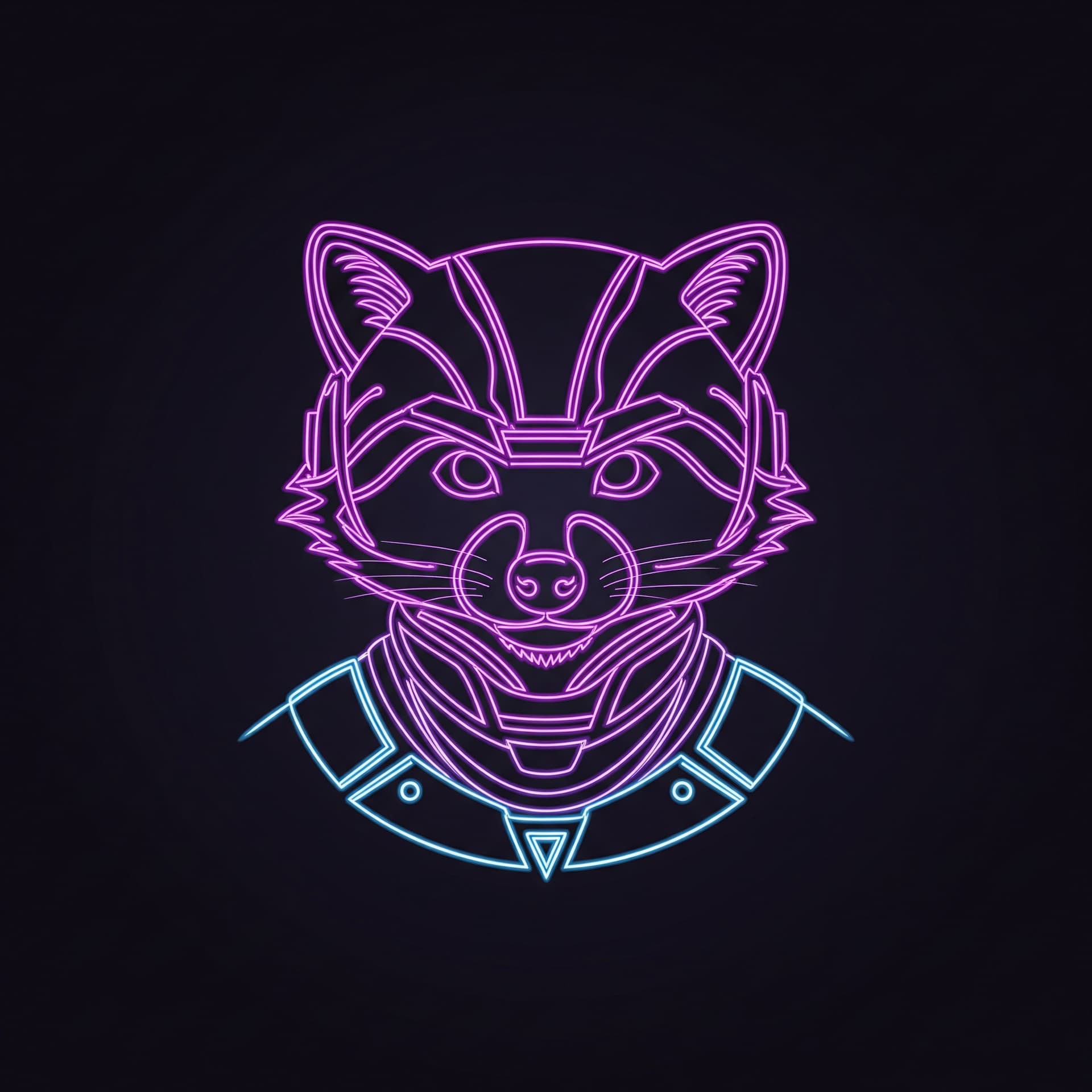 A racoon character in futuristic gear, representing Aave liquidation protection.